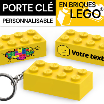 Lego® Brick Keyring - Yellow