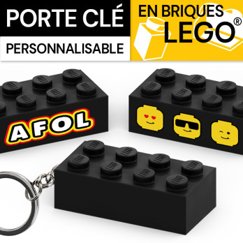Lego® Brick Keyring - Black