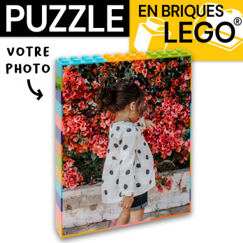 Puzzle multicolore 96x127mm à personnaliser par impression UV sur Brique Lego®