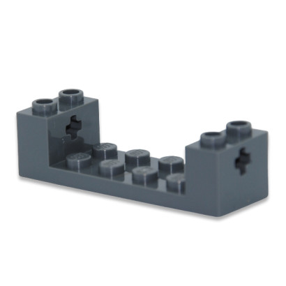 LEGO 6454959 WHEEL BEARING 2X6X1 1/3 W/ CROSS HOLE - DARK STONE GREY