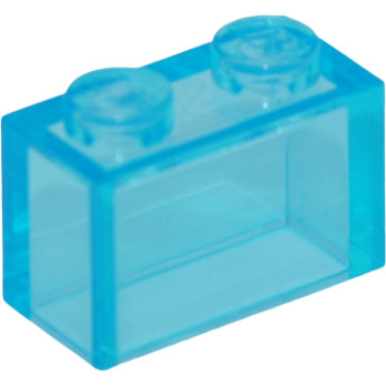 LEGO 6244910 BRICK 1X2 - TRANSPARENT BLUE