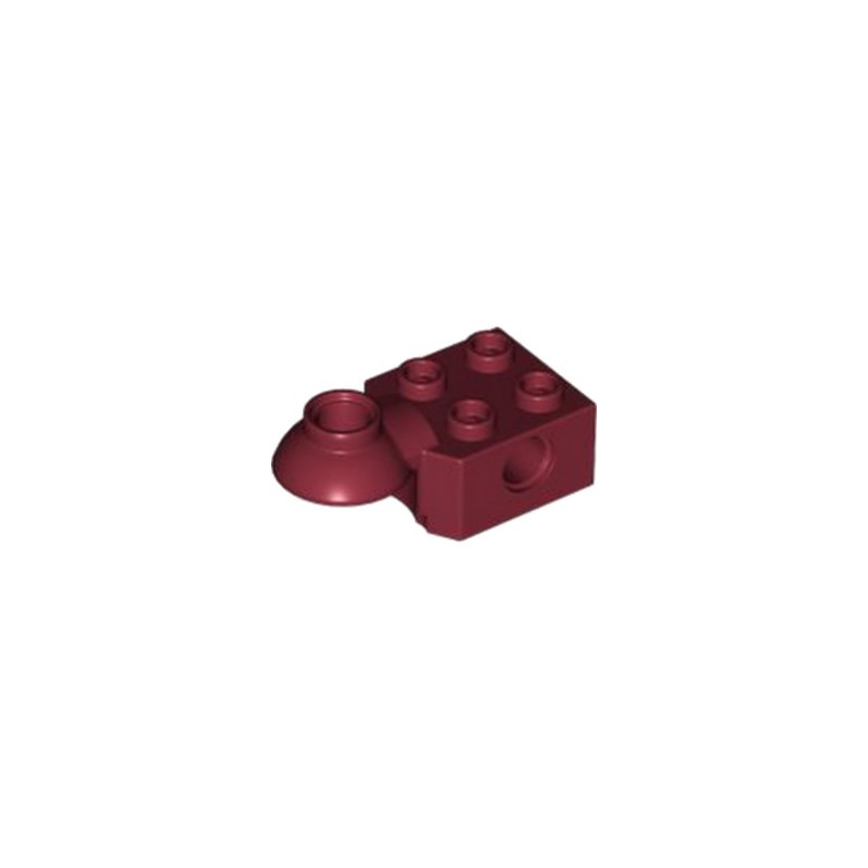 LEGO 6441398 BRICK 2X2 Ø4.85 HORIZ. SNAP - NEW DARK RED