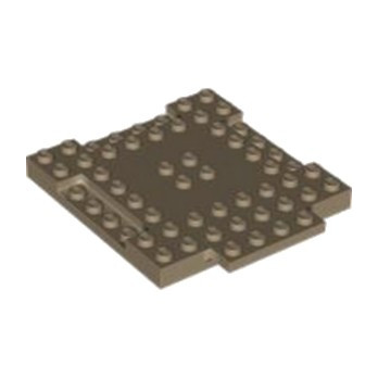 LEGO 6447009 PLATE 8X8X6,4, 3 CUT OUT, 1 WING - SAND YELLOW