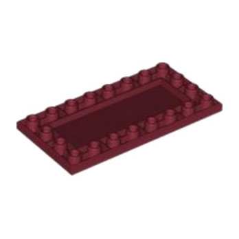 LEGO 6443362 PLATE 4X8 INV - NEW DARK RED