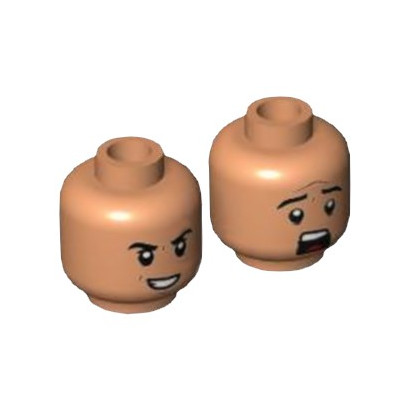 LEGO 6302086 MAN HEAD (2FACES) - NOUGAT