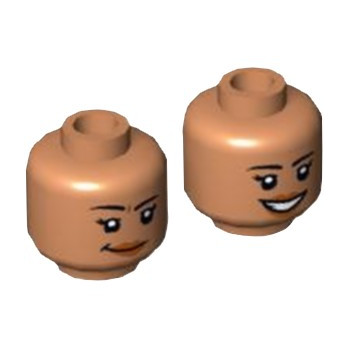 LEGO 6404018 WOMAN HEAD (2FACES) - NOUGAT