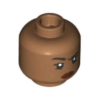 LEGO 6270592 WOMAN HEAD (2FACES) - MEDIUM NOUGAT