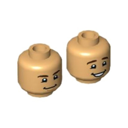LEGO 6404030 MAN HEAD (2FACES) - WARM TAN