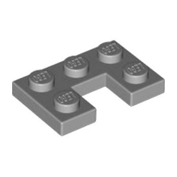 LEGO 6421522 PLATE 2X3, W/ CUT OUT - MEDIUM STONE GREY