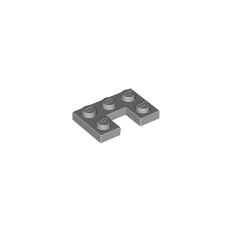 LEGO 6421522 PLATE 2X3, W/ CUT OUT - MEDIUM STONE GREY