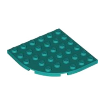 LEGO 6442190 PLATE 6X6 W/ BOW - BRIGHT BLUEGREEN