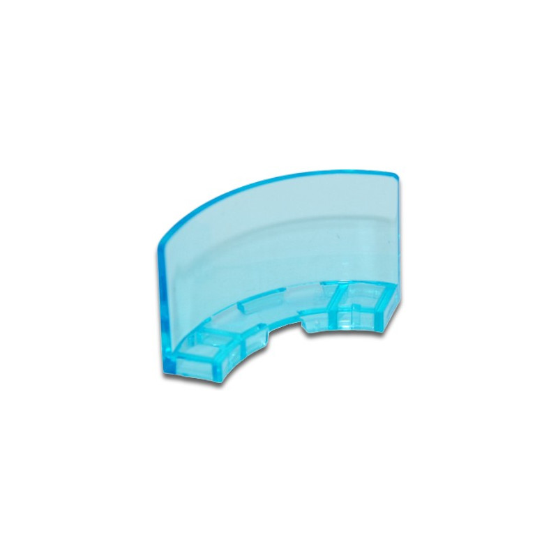 LEGO 6445926 WALL 3X3X2 1/4 CIRCLE - TRANSPARENT BLUE