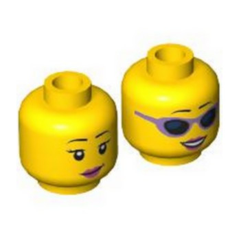 LEGO 6103171 WOMAN HEAD (DUAL SIDE) - YELLOW