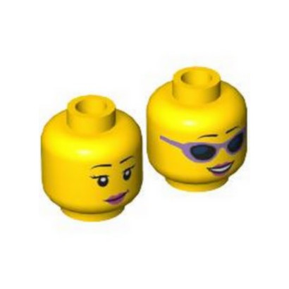 LEGO 6103171 TÊTE  FEMME (2 FACES) - JAUNE