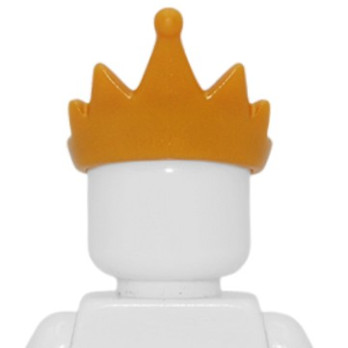 LEGO 6422598 CROWN WITH HAIR - WARM GOLD
