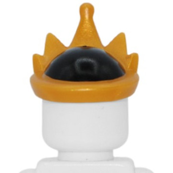 LEGO 6422598 CROWN WITH HAIR - WARM GOLD