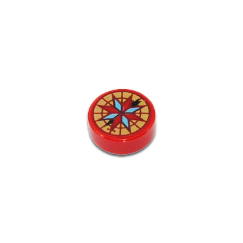 LEGO 6422538 TILE 1x1 PRINTED COMPASS - RED