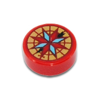 LEGO 6422538 TILE 1x1 PRINTED COMPASS - RED