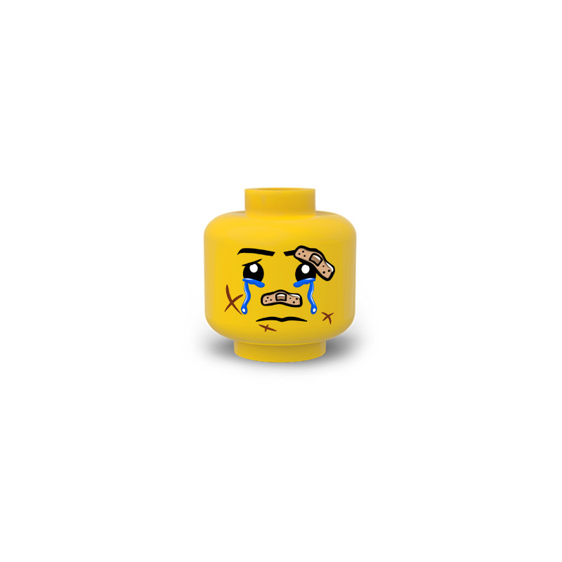 Visage Homme imprimé sur Tête Lego®