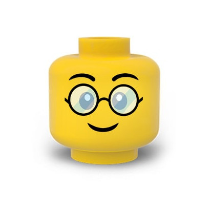 Man face printed on Lego® head