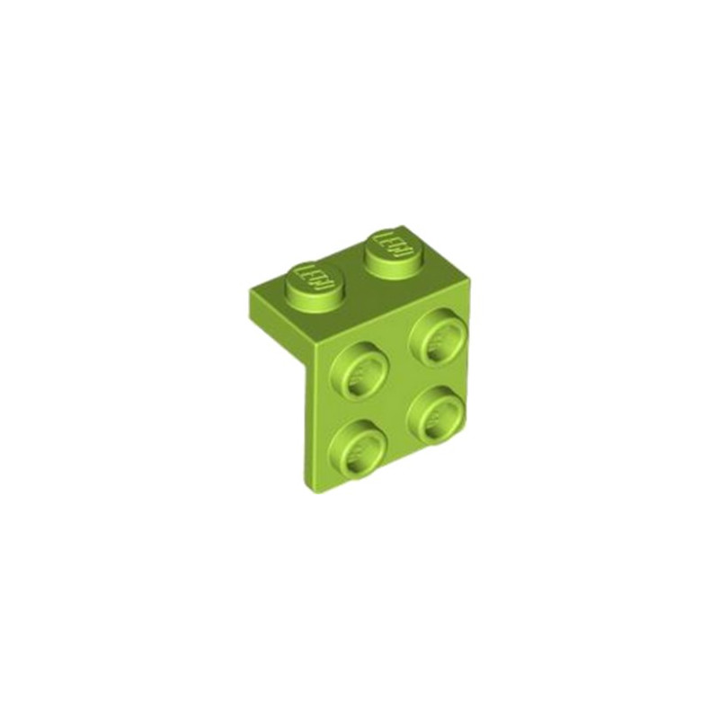 LEGO 6212972 ANGLE PLATE 1X2 / 2X2 - BRIGHT YELLOWISH GREEN