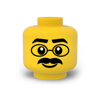Man face printed on Lego® head