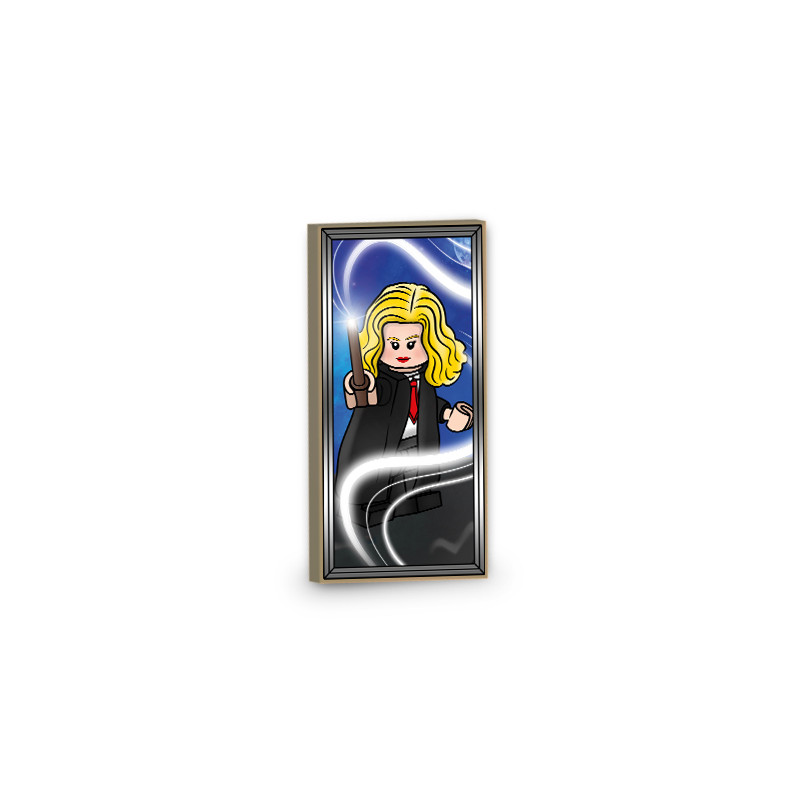 Wizard Picture printed on 2x4 Lego® Brick - Sand Yellow
