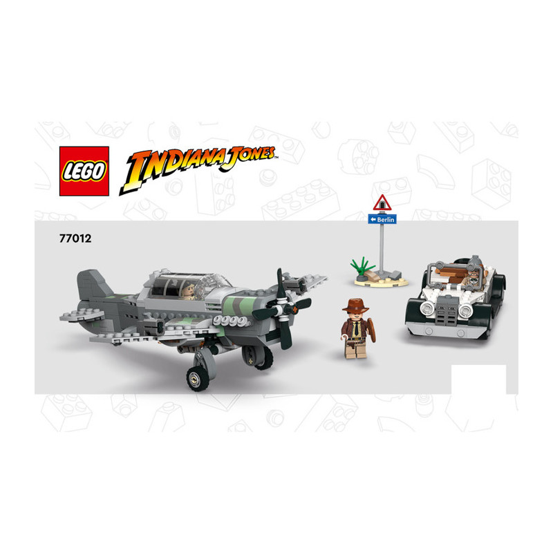 Notice / Instruction Lego Indiana Jones - La poursuite en avion de combat -77012