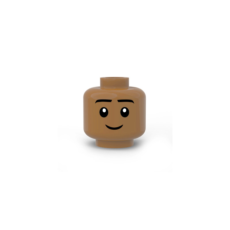 Visage Homme imprimé sur Tête Lego® Medium Nougat