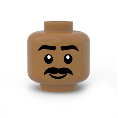 Visage Homme imprimé sur Tête Lego® Medium Nougat