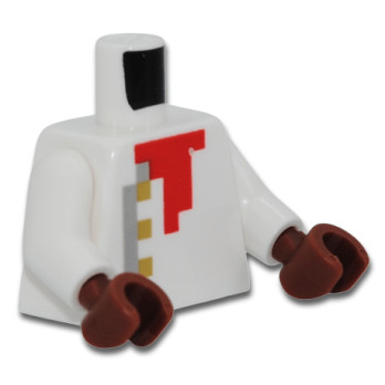 LEGO 6400113 TORSE IMPRIME MINECRAFT BOULANGER - BLANC