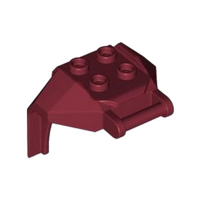 LEGO 6440776 DESIGN, BRICK 4X3X3, W/ 3.2 SHAFT - NEW DARK RED