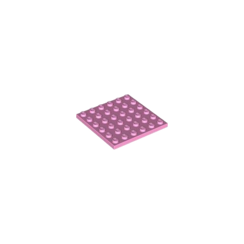 LEGO 6358030 PLATE 6X6 - ROSE CLAIR