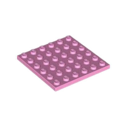 LEGO 6358030 PLATE 6X6 - ROSE CLAIR