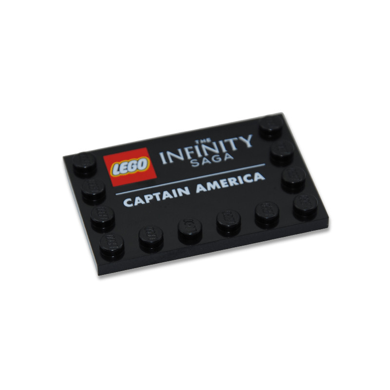 LEGO 6448813 PLAQUE IMPRIMEE 4X6 - THE INFINITY SAGA - CAPTAIN AMERICA