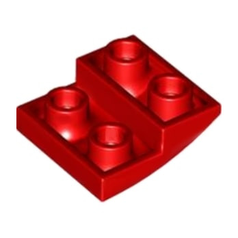 LEGO 6442314 BRIQUE 2X2X2/3, INVERTED BOW - ROUGE