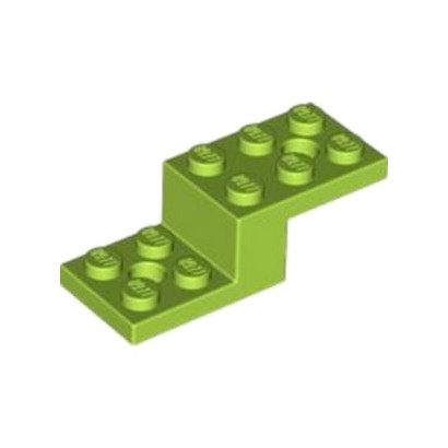 LEGO 6442921 STONE 1X2X1 1/3 W. 2 PLATES 2X2 - BRIGHT YELLOWISH GREEN