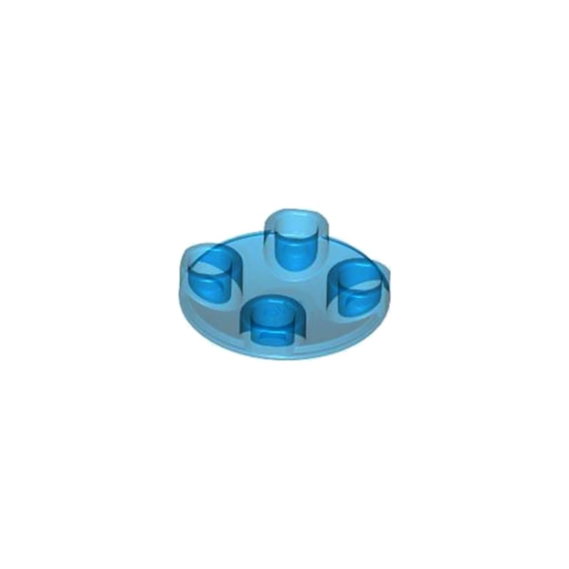 LEGO 6171732 FLAT ROUND TILE 2X2 INV  - TRANSPARENT DARK BLUE