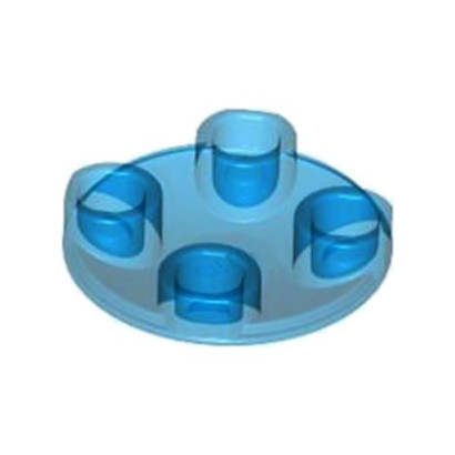 LEGO 6171732 FLAT ROUND TILE 2X2 INV  - TRANSPARENT DARK BLUE