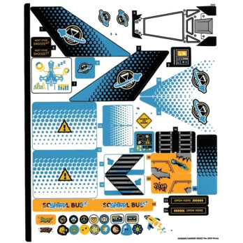 Stickers / Autocollant Lego DREAMZzz - Le bus de l’espace de M. Oz - 71460