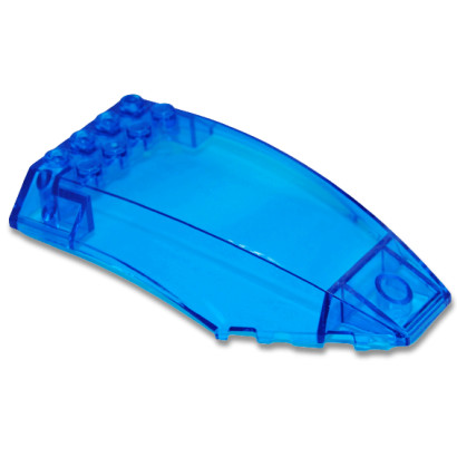LEGO 6455051 SHELL 6X10X2 W/ BOW, ANGLE - TRANSPARENT DARK BLUE