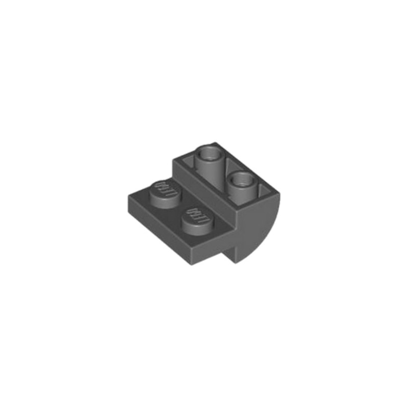 LEGO 6445057 BRIQUE 2X2X1 INV ARRONDIE - DARK STONE GREY