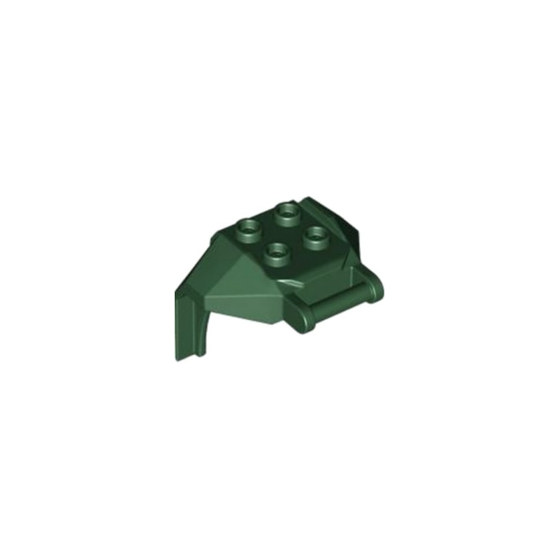 LEGO 6452335 DESIGN, BRICK 4X3X3, W/ 3.2 SHAFT - EARTH GREEN