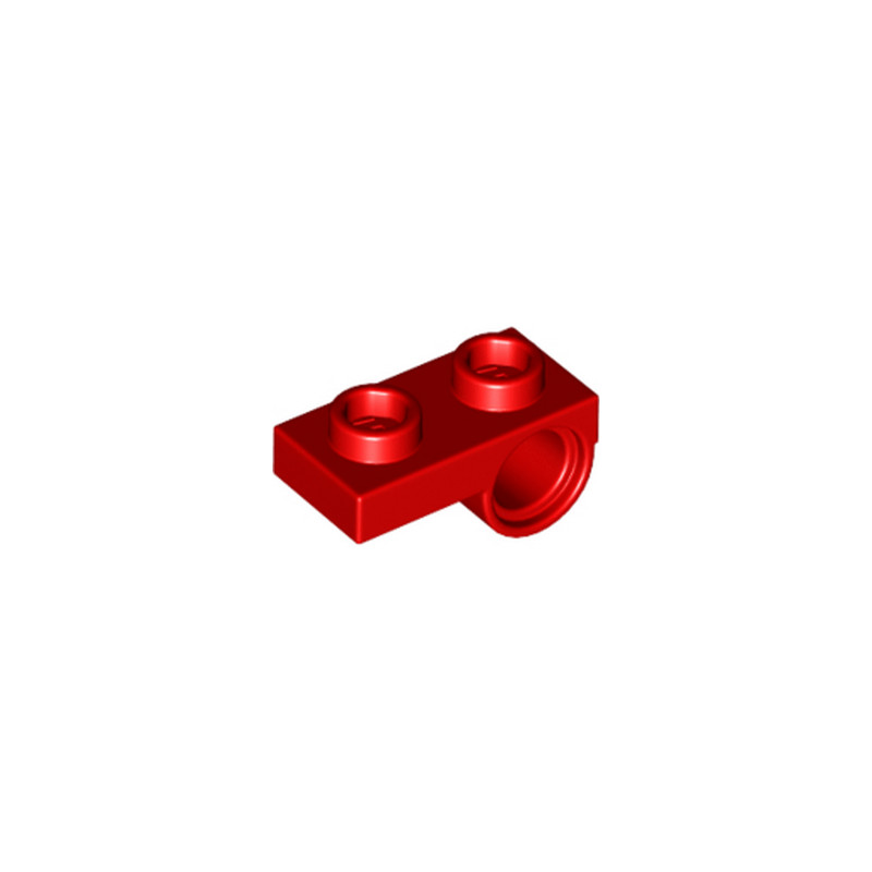 LEGO 6168634 PLATE 1x2 W. HORIZONTAL HOLE Ø4,85 REV. - RED