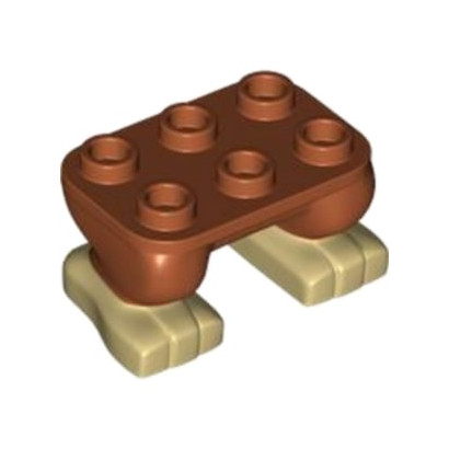 LEGO 6453341 FEET, 2X3X1 1/3 - DARK ORANGE