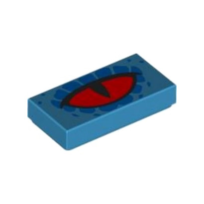 LEGO 6453223 FLAT TILE 1X2 PRINTED EYE - DARK AZUR