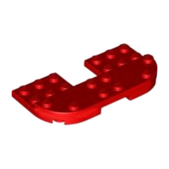 LEGO 6449619 PLATE 8X4X2/3, 1/2 CIRCLE, CUT OUT - RED