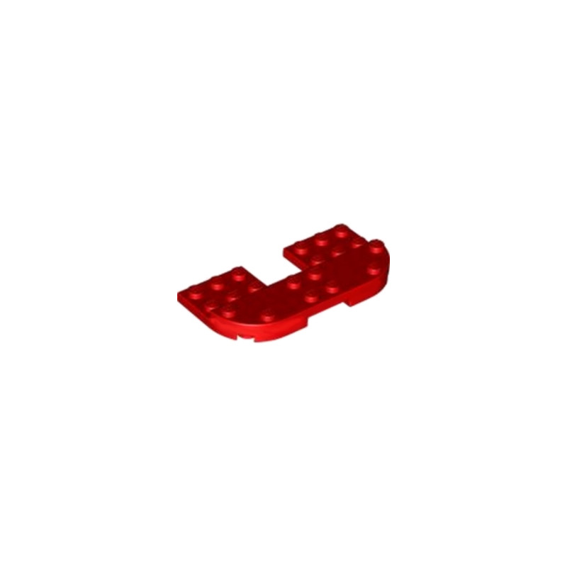 LEGO 6449619 PLATE 8X4X2/3, 1/2 CIRCLE, CUT OUT - RED