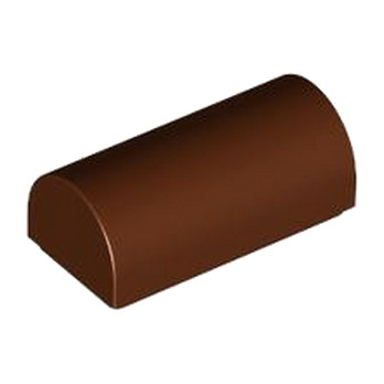 LEGO 6433392 DOME 1X2X2/3, OUTSIDE BOW - REDDISH BROWN