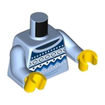 LEGO 6434969 PRINTED TORSO - LIGHT ROYAL BLUE